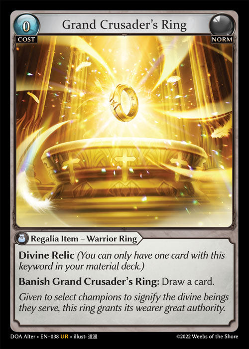 Grand Crusader’s Ring - Dawn of Ashes