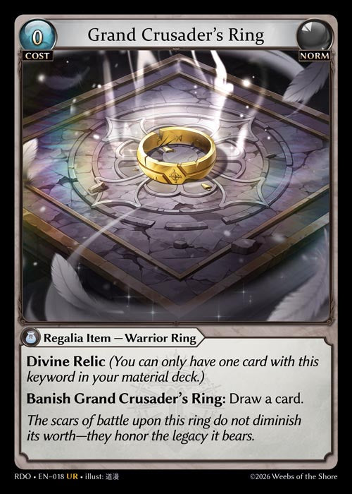 Grand Crusader’s Ring - Radiant Origins - UR Norm