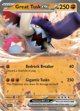 Great Tusk ex - 123/198 - Scarlet & Violet