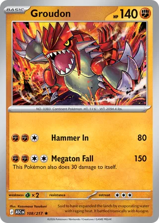 Groudon - 108/217 - Ascended Heroes
