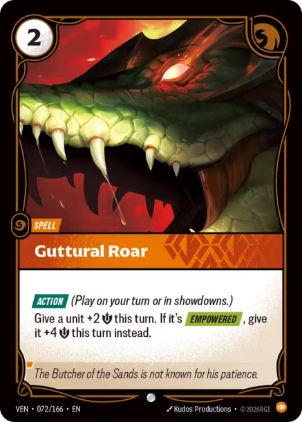 Guttural Roar - 072/166 - C Body