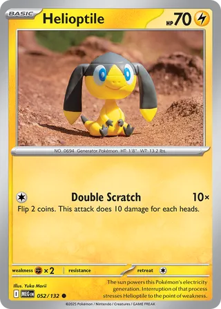 Helioptile - 052/132 - Mega Evolution