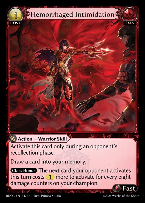 Hemorrhaged Intimidation - Radiant Origins - U Exia
