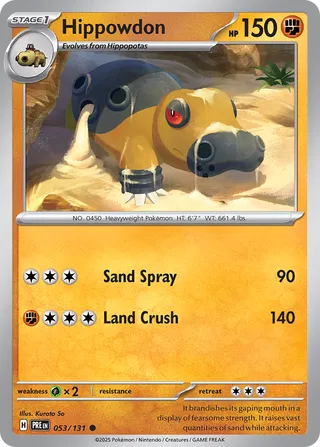 Hippowdon - 053/131 - Prismatic Evolutions