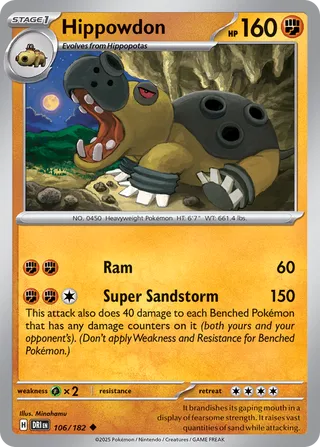 Hippowdon - 106/182 - Destined Rivals
