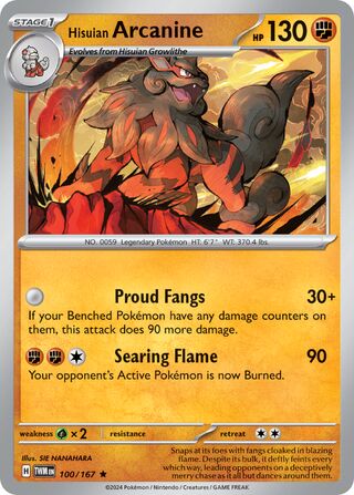 Hisuian Arcanine - 100/167- Twilight Masquerade 