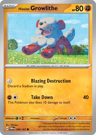 Hisuian Growlithe - 099/167 - Twilight Masquerade 