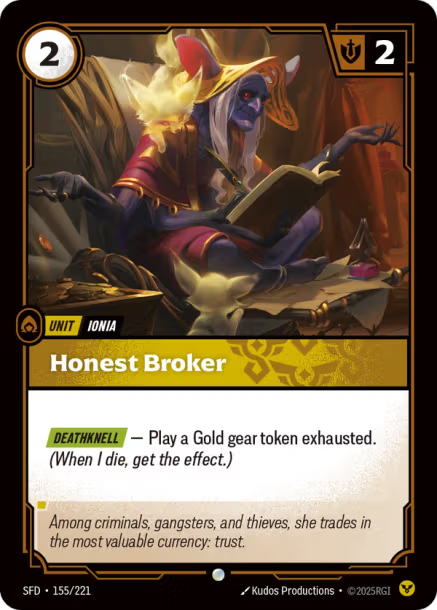 Honest Broker - 155/221 - C Order