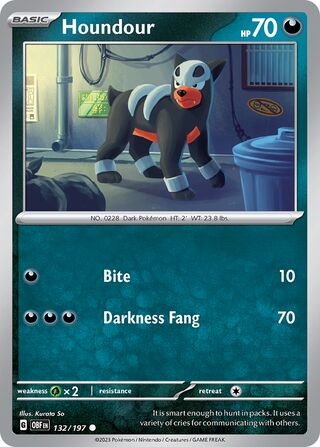 Houndour - 132/197 - Obsidian Flames 