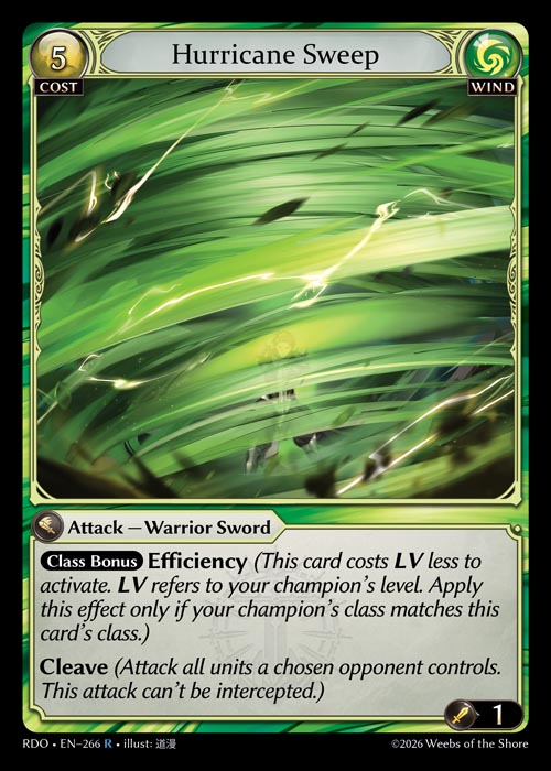 Hurricane Sweep - Radiant Origins - R Wind