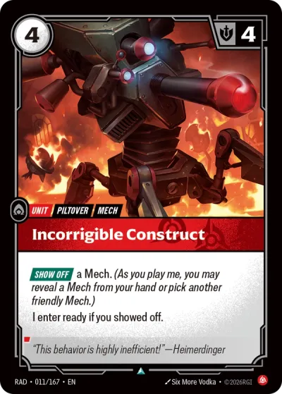 Incorrigible Construct - 011/167 - U Fury