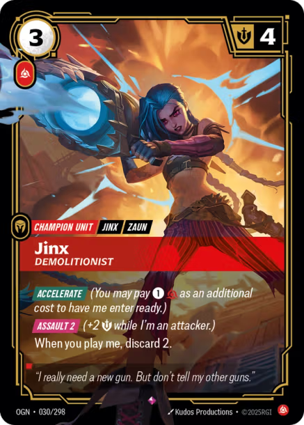 Jinx, Demolitionist - 030/298 - R Fury