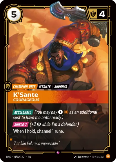 K'Sante, Courageous - 086/167 - R Body