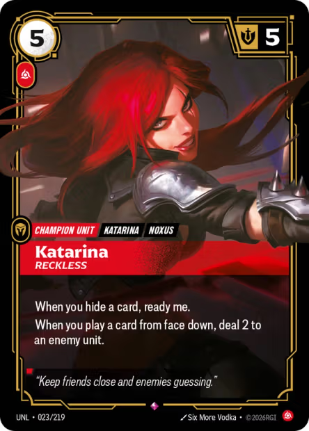 Katarina, Reckless - 023/219 - R Fury