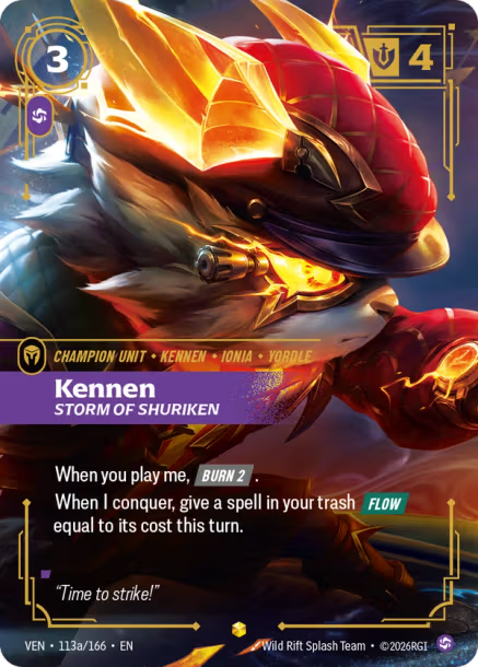 Kennen, Storm of Shuriken - 113a/166 - Epic Chaos - Alternative Art