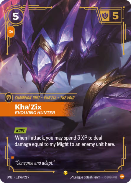 Kha'Zix, Evolving Hunter - 119a/219 - Alternate Art