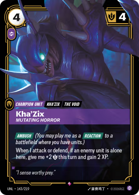Kha'Zix, Mutating Horror - 143/219 - R Chaos