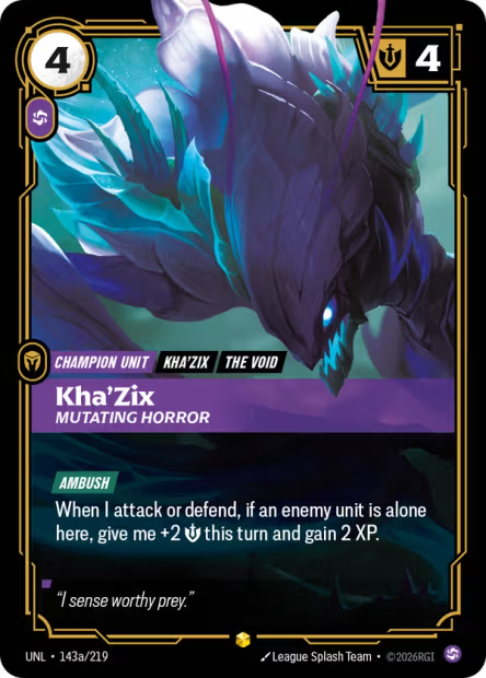 Kha'Zix, Mutating Horror - 143a/219 - Alternate Art