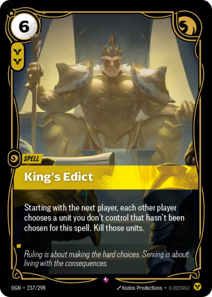 King's Edict - 237/298 - R Order
