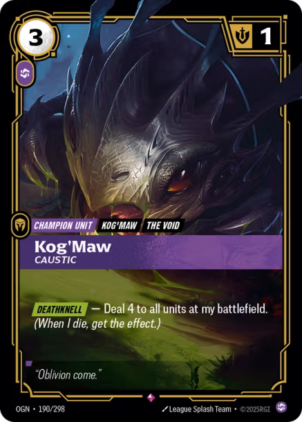 Kog'Maw, Caustic - 190/298 - R Chaos