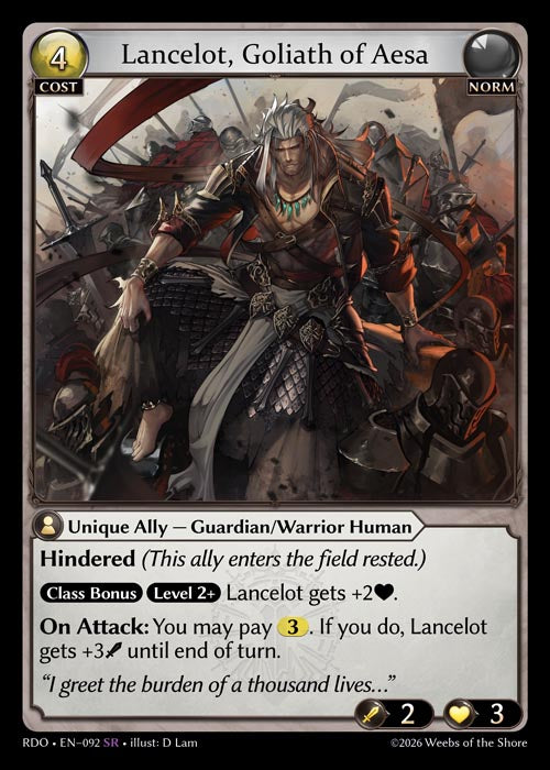 Lancelot, Goliath of Aesa - Radiant Origins - SR Norm