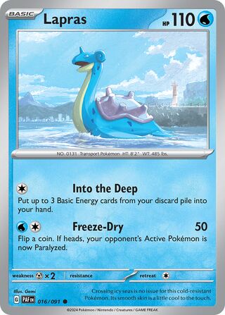 Lapras - 016/091 - Paldean Fates 