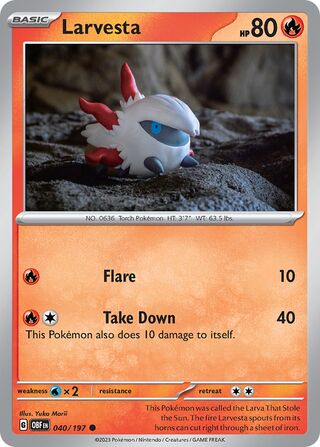 Larvesta - 040/197 - Obsidian Flames 
