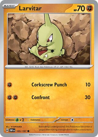 Larvitar - 105/197 - Obsidian Flames 