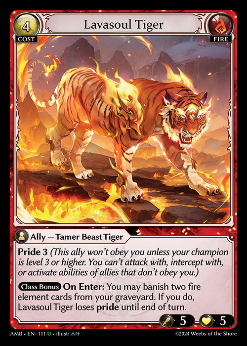 Lavasoul Tiger - Mortal Ambition -  U Fire