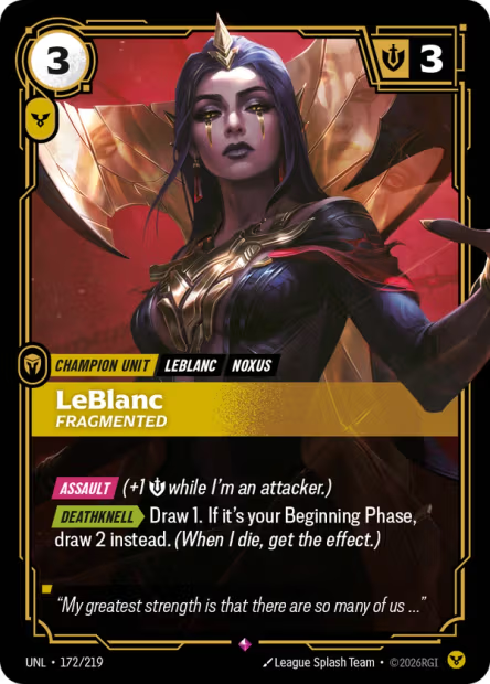 LeBlanc, Fragmented - 172/219 - R Order