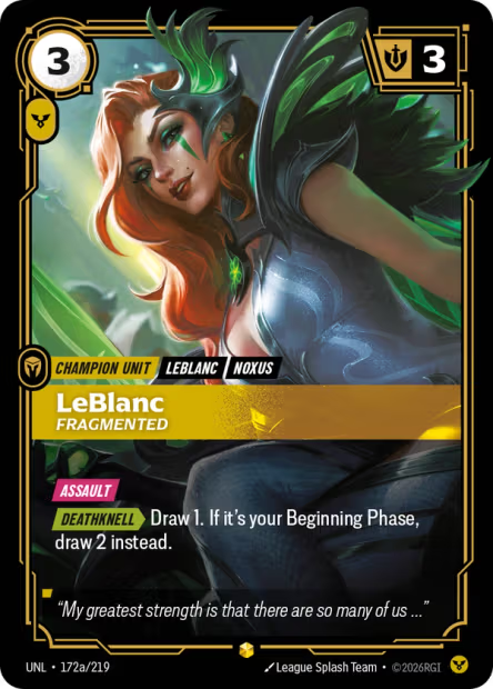 LeBlanc, Fragmented - 172a/219 - Alternate Art