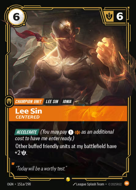 Lee Sin, Centered - 151a/298 - Alternate Art