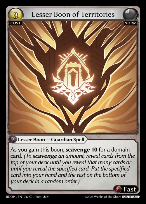 Lesser Boon of Territories