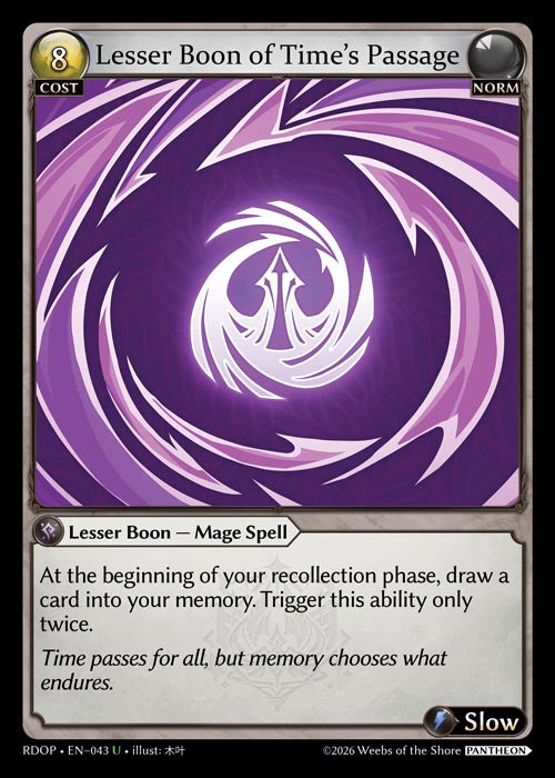 Lesser Boon of Time’s Passage