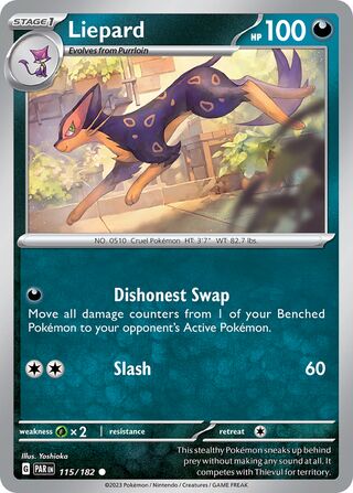 Liepard - 115/182 - Paradox Rift 