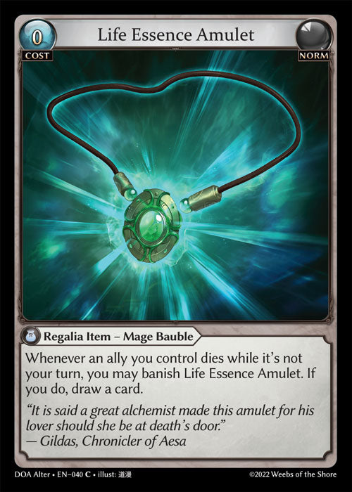 Life Essence Amulet - Dawn of Ashes