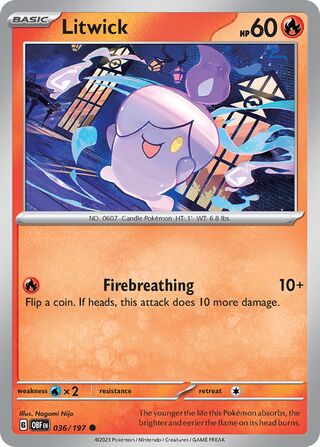 Litwick - 036/197 - Obsidian Flames 