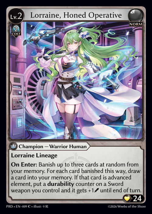 Lorraine, Honed Operative - .asphodel/paradise - C Norm