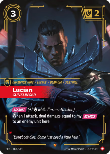 Lucian, Gunslinger - 028/221 - Epic Fury