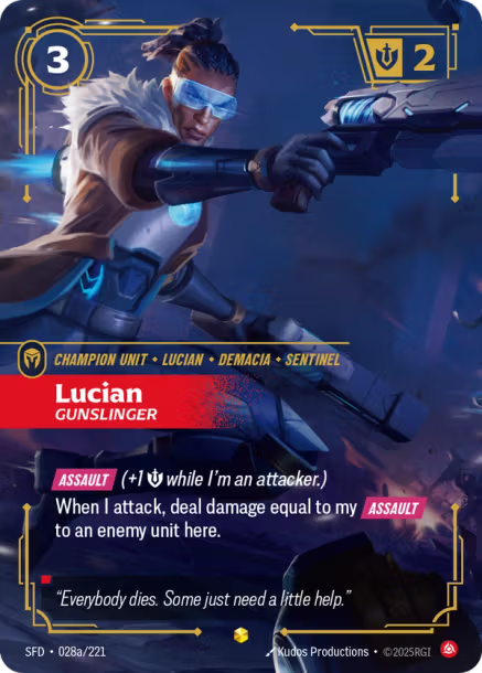 Lucian, Gunslinger - 028a/221 - Epic Fury - Alternate Art