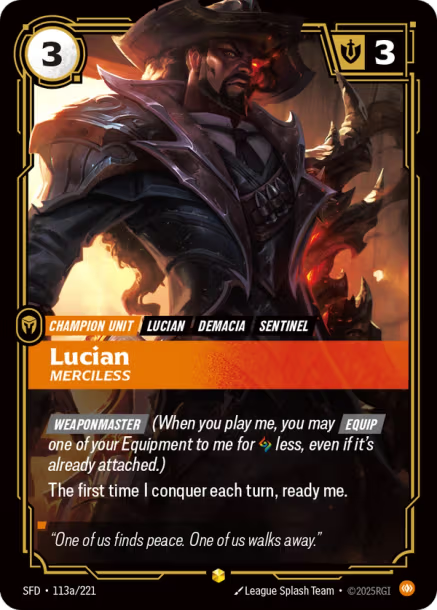 Lucian, Merciless - 113a/221 - R Body - Alternate Art