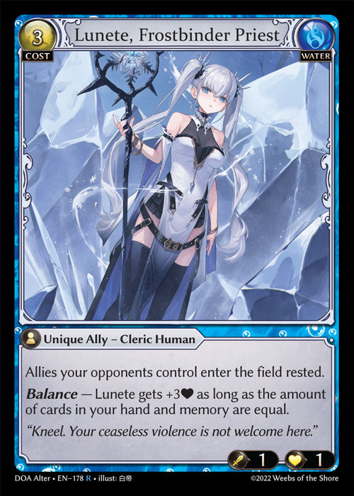Lunete, Frostbinder Priest - Dawn of Ashes