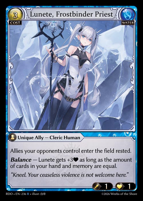 Lunete, Frostbinder Priest - Radiant Origins - R Water