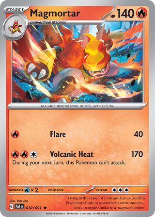Magmortar - 010/091 - Paldean Fates 