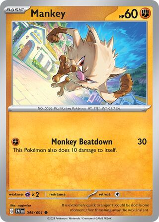 Mankey - 045/091 - Paldean Fates