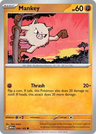 Mankey - 056/165 - 151 