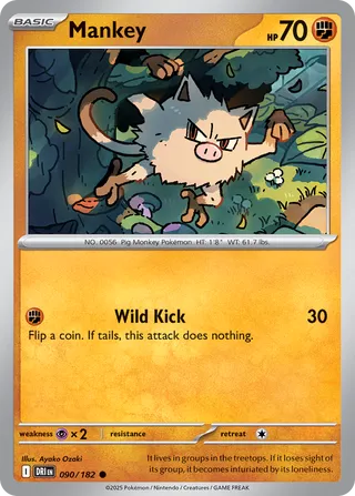 Mankey - 090/182 - Destined Rivals
