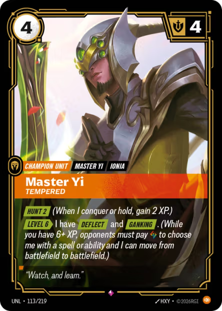 Master Yi, Tempered - 113/219 - R Body