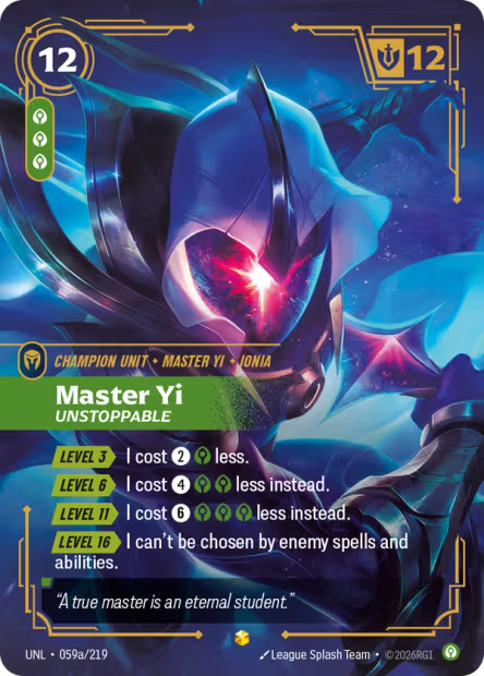 Master Yi, Unstoppable - 059a/219 - Alternate Art