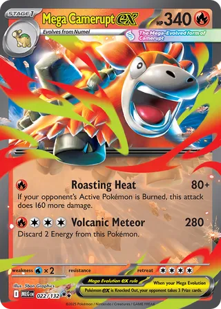 Mega Camerupt ex - 022/132 - Mega Evolution